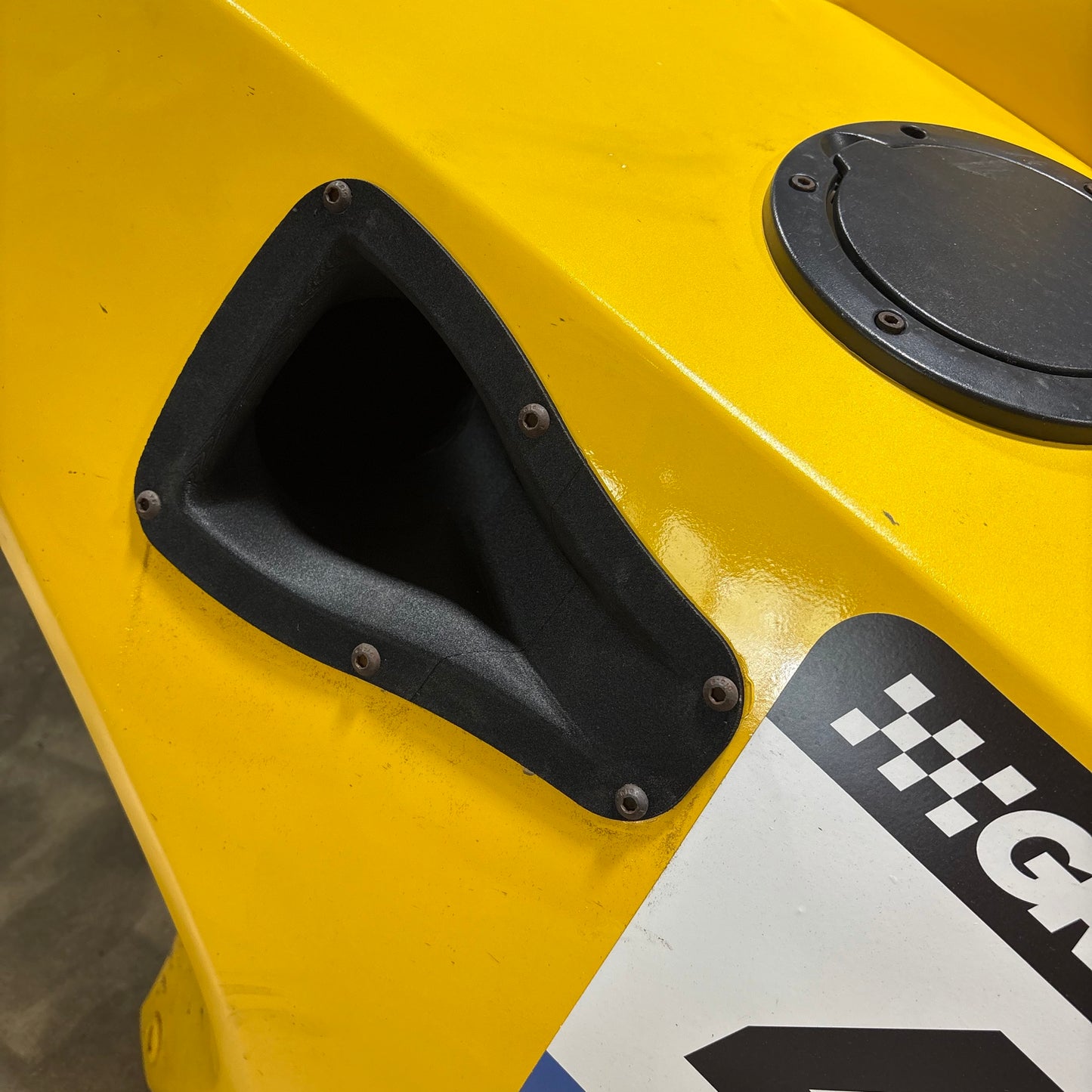 Rush SR cooling duct installed on the rear body